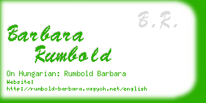 barbara rumbold business card